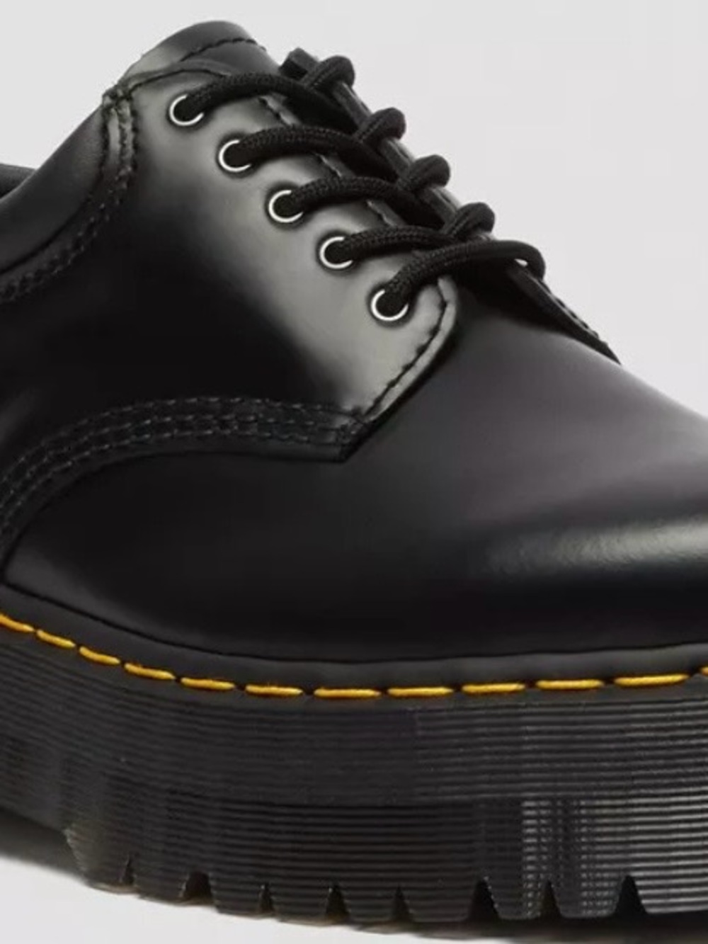 Doc Martin Black Leather Platform Oxford Loafer